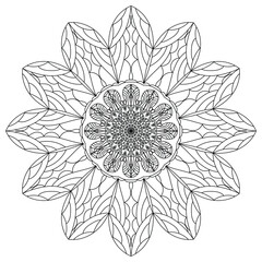 Mandala coloring page. vector mandala eps and image