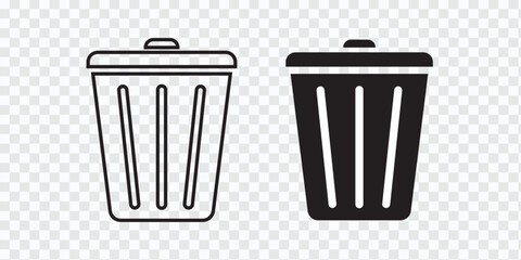 Trash bin icon. vector illustration 