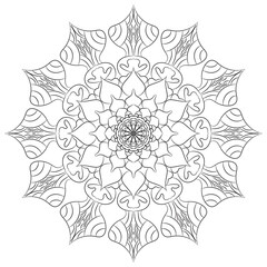 Mandala coloring page. vector mandala eps and image