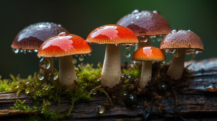 mushroom in the forest.  Generative Ai