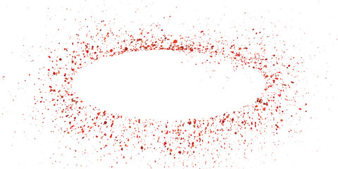 splatter effect of symbol sign with red color blood