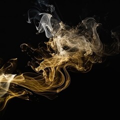 Luxurious and Magical Gilded Gold Pattern Sparkles with Wispy Infuriated Air, Generative AI