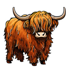 Image of scottish highland cow printed on Printed Glass Splashbacks