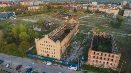 Areas and ruins of the Gdansk meat factory "Gdańska Rzeźnia" opened in 1894 in Gdansk, Poland.