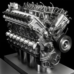 Obraz na płótnie Canvas The powerful engine of a car, ai 