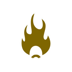 Scientist with flame hair icon isolated on transparent background