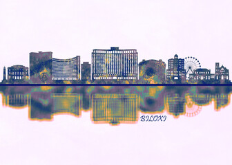 Biloxi Skyline, Cityscape, Skyscraper, Buildings, Landscape, city background, modern architecture, downtown, abstract, Landmarks, travel, business, building, view, corporate
