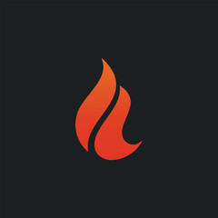 Initials Fire logo designs. Initial Fire icon Logo.