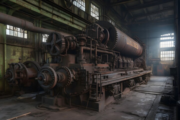 Fototapeta na wymiar rollingmill, rolling mill , Ai generated 