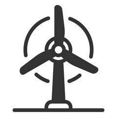 Obraz premium Electric wind generator - icon, illustration on white background, glyph style