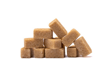 Brown sugar isolated on white background