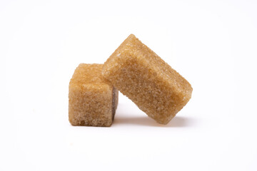 Brown sugar isolated on white background