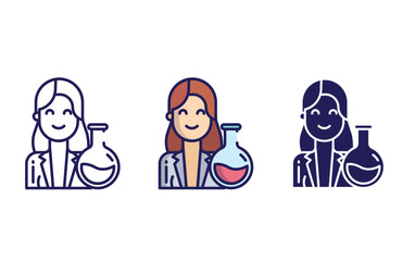 Obraz premium Scientist vector icon