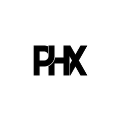 Obraz premium phx lettering initial monogram logo design