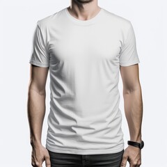 Blank T-Shirt Template: Ideal for Your Casual Wear Collection