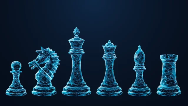 Blue Chess Board Glare Coins Abstraction HD Blue Wallpapers