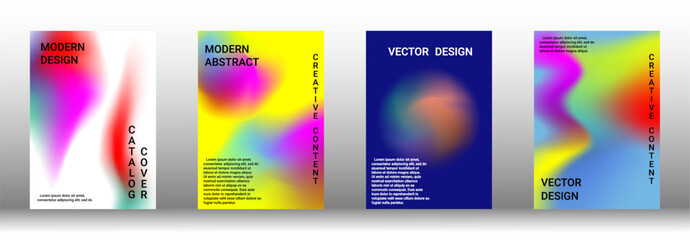 Artistic covers design. Creative fluid colors backgrounds. Set of abstract covers