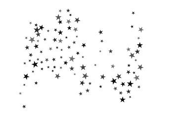 Fototapeta premium Star confetti. Silver casual confetti background. Bright design pattern.