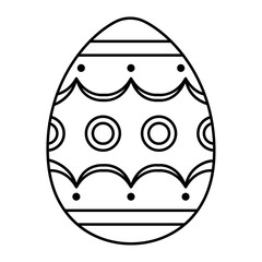 Isolated easter egg icon Outline design Vector