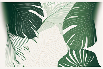 Tropical Leaves: A Texture-rich Background. Generative AI.
