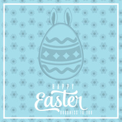 Colored easter template with easter egg Vector