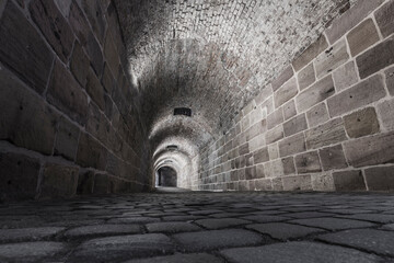 tunnel under a historic castle