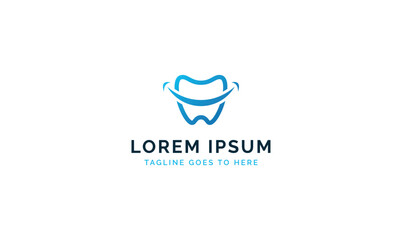 Dental clinic tooth logo design vector illustration.