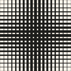 Halftone seamless pattern. Vector geometric half-tone background with straight lines, square grid, net. Black and white stripes. Gradient transition effect texture. Modern abstract monochrome design