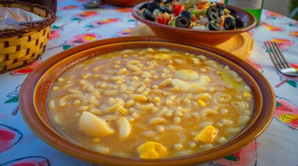 Sopa de cocido con fideos