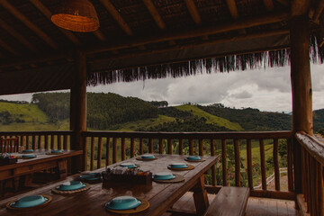 dining table with beautiful view
