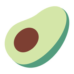 Isolated colored avocado fruit icon Vector
