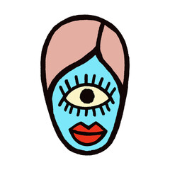 funny avatar of a character with one eye