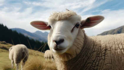 Obraz premium Among the Flock: Capturing the Beauty of Sheep in Nature