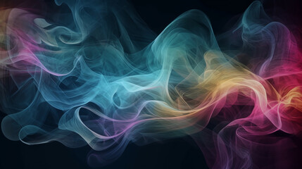abstract colorful smoke background. Image Generative AI.