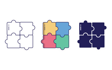 Fototapeta premium Jigsaw Puzzel vector icon