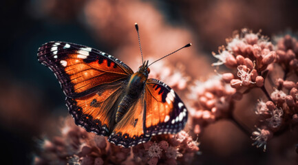 Obraz premium Title: Close-up of vibrant orange butterfly in image file