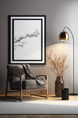 photo frame for home interior architecture with Japan style, modern and sleek design