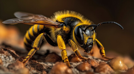 Close-Up of Vibrant Yellow and Black Image.