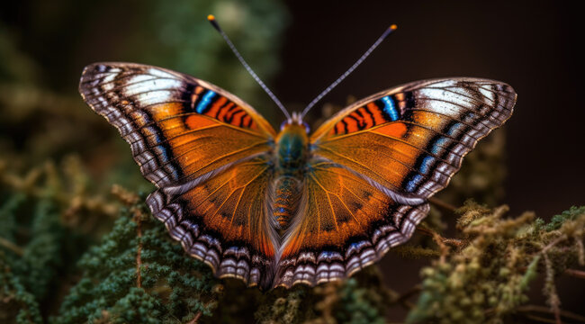 Colorful Butterfly Close-Up View Image.
