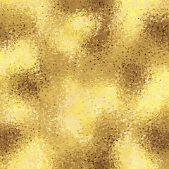 Gold foil leaf texture, background vector illustration.