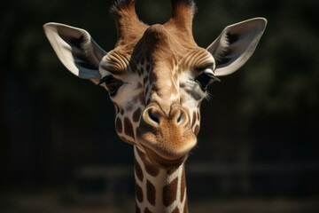 An adorable giraffe. Generative AI