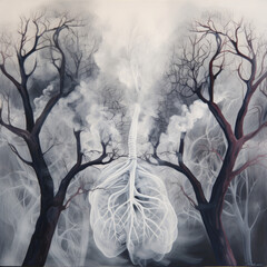 breath of life, trees are the lungs of earth - by generative ai