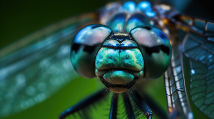 "Intricate Wings of Dragonfly in Focus"
