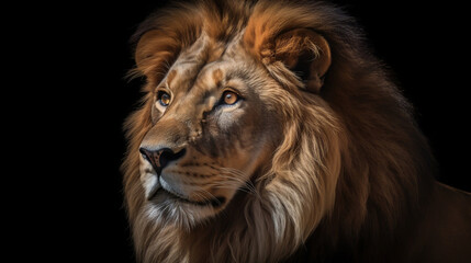 Fototapeta na wymiar Portrait of a lion, Generative Ai