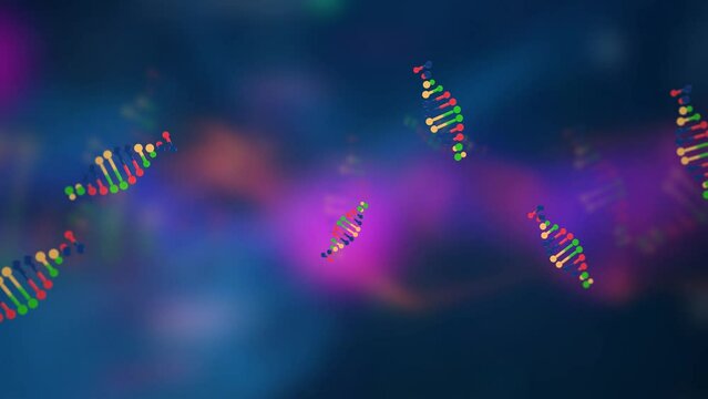 The Building Blocks of Life- Moving DNA Chunks DNA Floating From left to right