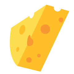 Isolated slice of cheese icon Vector