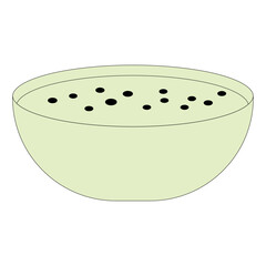 Isolated empty salad bowl icon Vector
