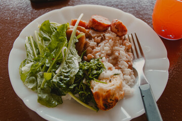 plate of assorted food