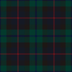 Campbell of Cawdor modern tartan plaid. Scottish pattern fabric swatch close-up. 