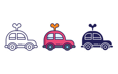 Fototapeta premium car toys vector icon